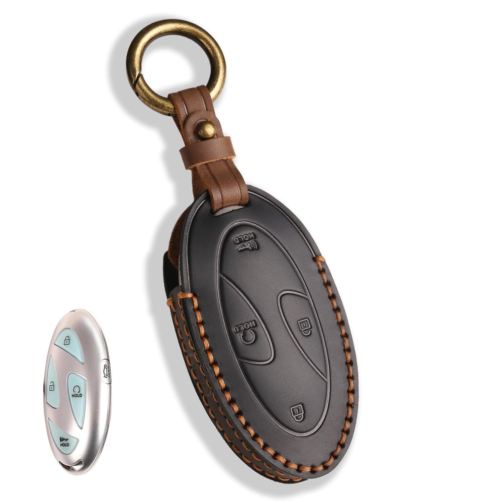 MILD EAST leather key fob cover for Ioniq 6 GN7 offers precise fit and protection.