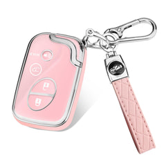 MILD EAST Lexus key fob cover with silver edge protects against drops.