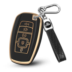 MILD EAST Lincoln key fob cover on Aviator Continental fob, preserving signal and style.
