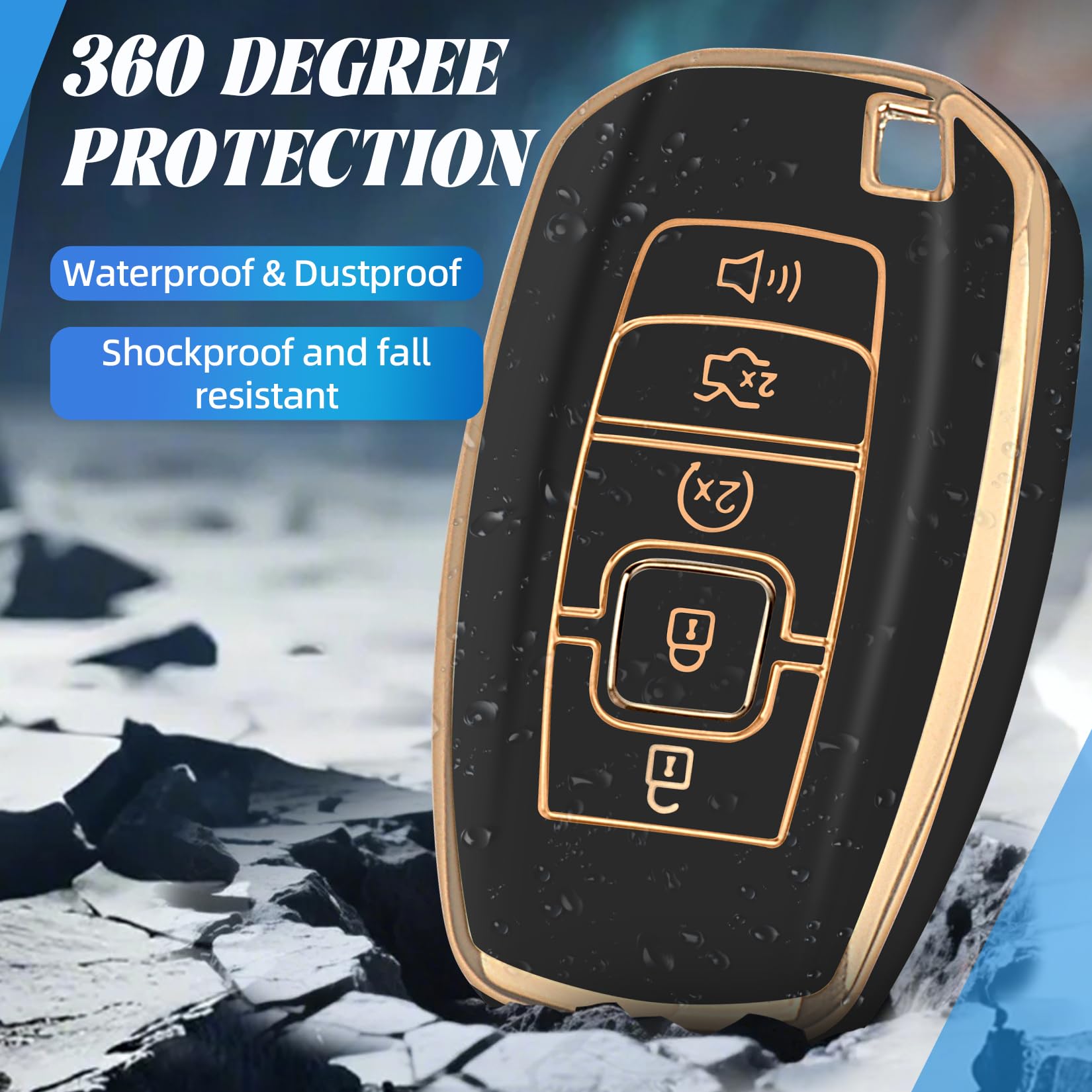 MILD EAST Lincoln Nautilus Navigator compatible fob case featuring flip-ready design.