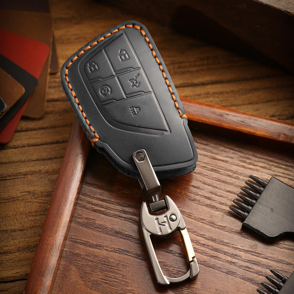 MILD EAST waterproof leather fob cover resists splashes and daily wear.