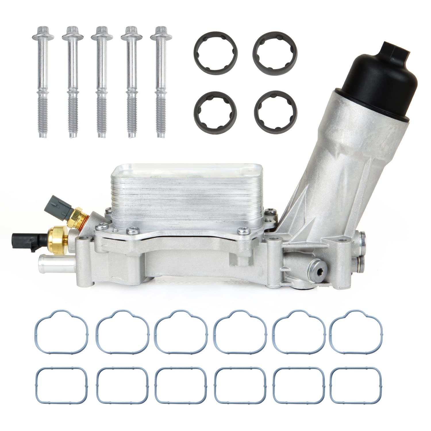 MILIPARTS aluminum oil cooler housing kit for durable engine cooling and easy installation