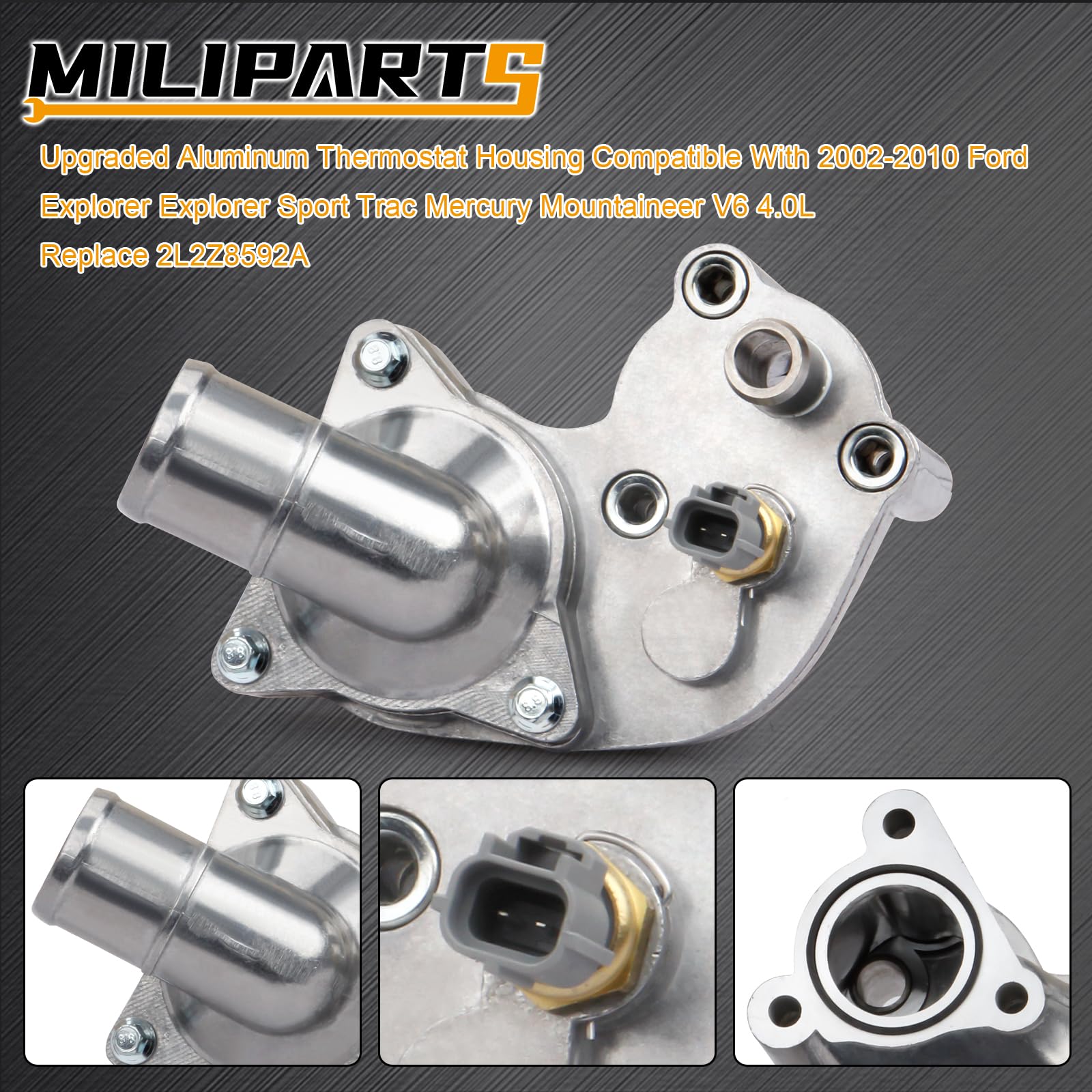 MILIPARTS aluminum thermostat housing for Mercury Mountaineer OEM-quality replacement