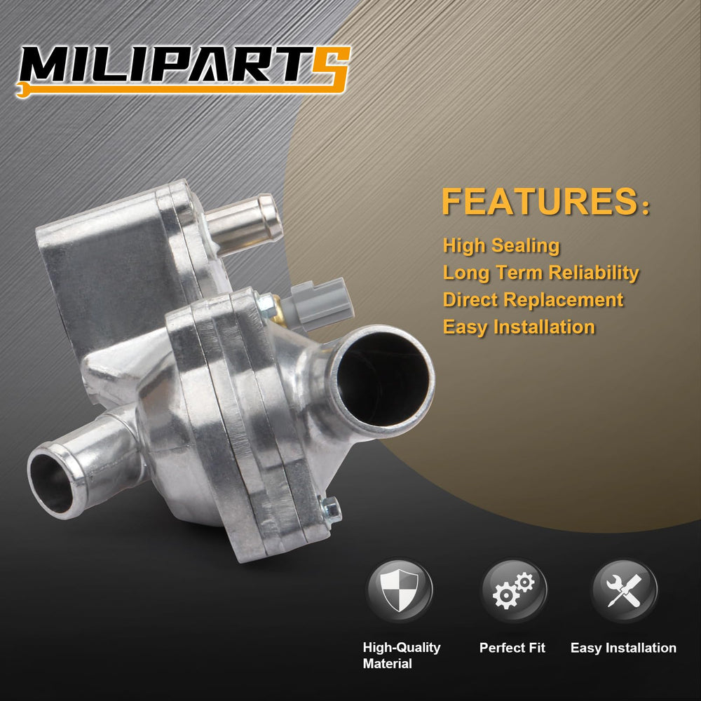 MILIPARTS thermostat housing replacement 2L2Z8592AA close-up highlighting compatibility