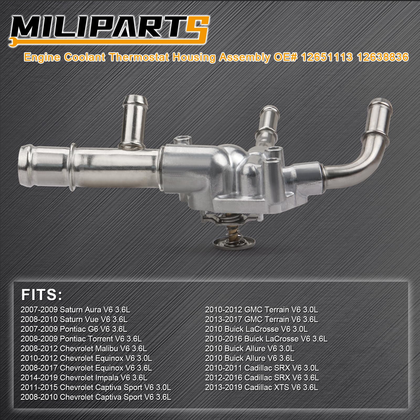 MILIPARTS aluminum thermostat housing emphasizes heat dissipation and durability under engine stress