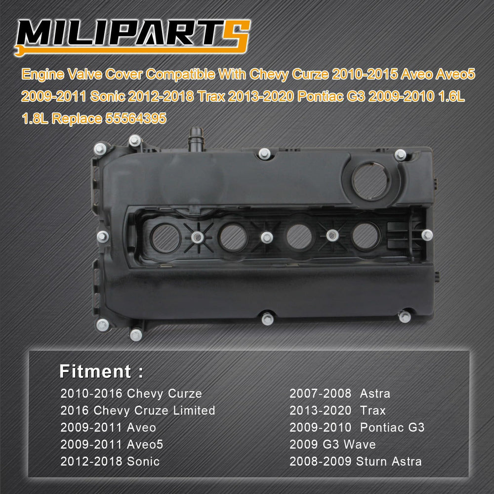 MILIPARTS valve cover for Aveo 2009-2011 with OEM-quality replacement