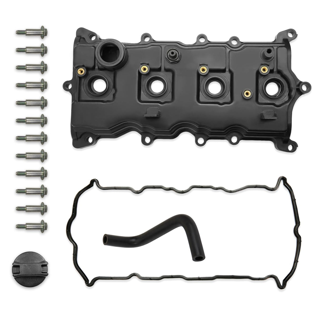 MILIPARTS engine valve cover kit assembly showing gasket seating for 2.5L engines
