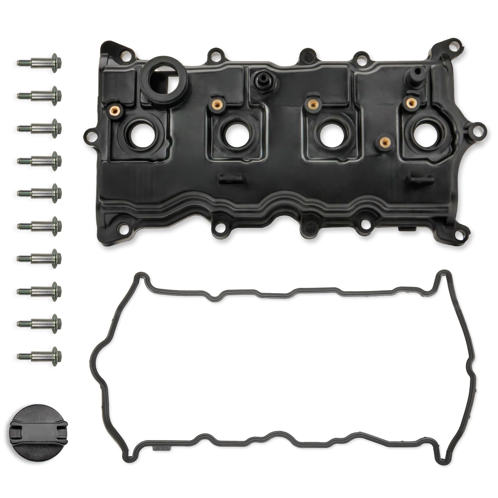 MILIPARTS engine valve cover set front view with gasket for OEM fit
