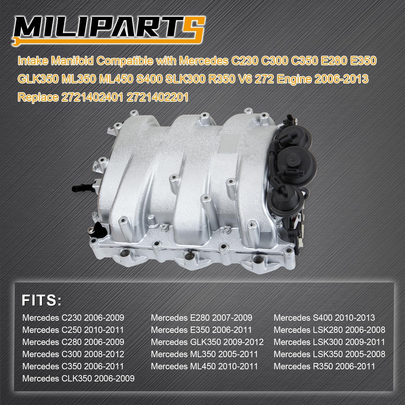 MILIPARTS gasket included with manifold ensures a tight seal during engine operation.