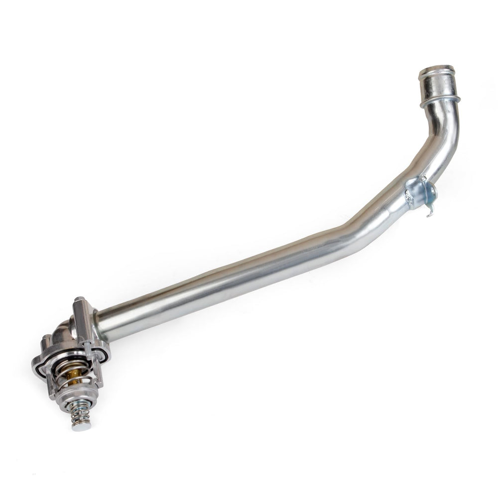 MILIPARTS thermostat housing front view, OEM-style fit for 3.6L GM engines, reliable cooling.
