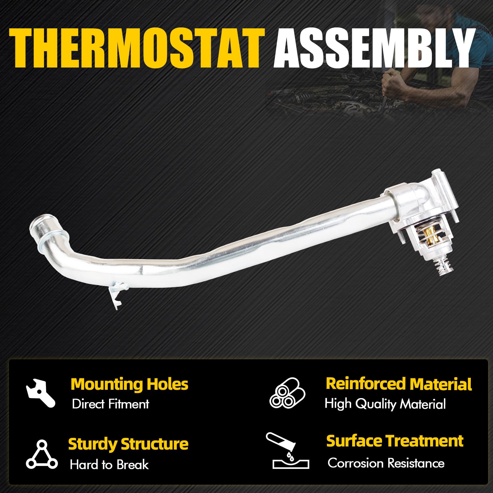 MILIPARTS thermostat-housing-oem-dimensions guarantees exact OEM-style fit.
