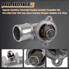 MILIPARTS thermostat housing RAM 1500 side profile highlights compact direct replacement.