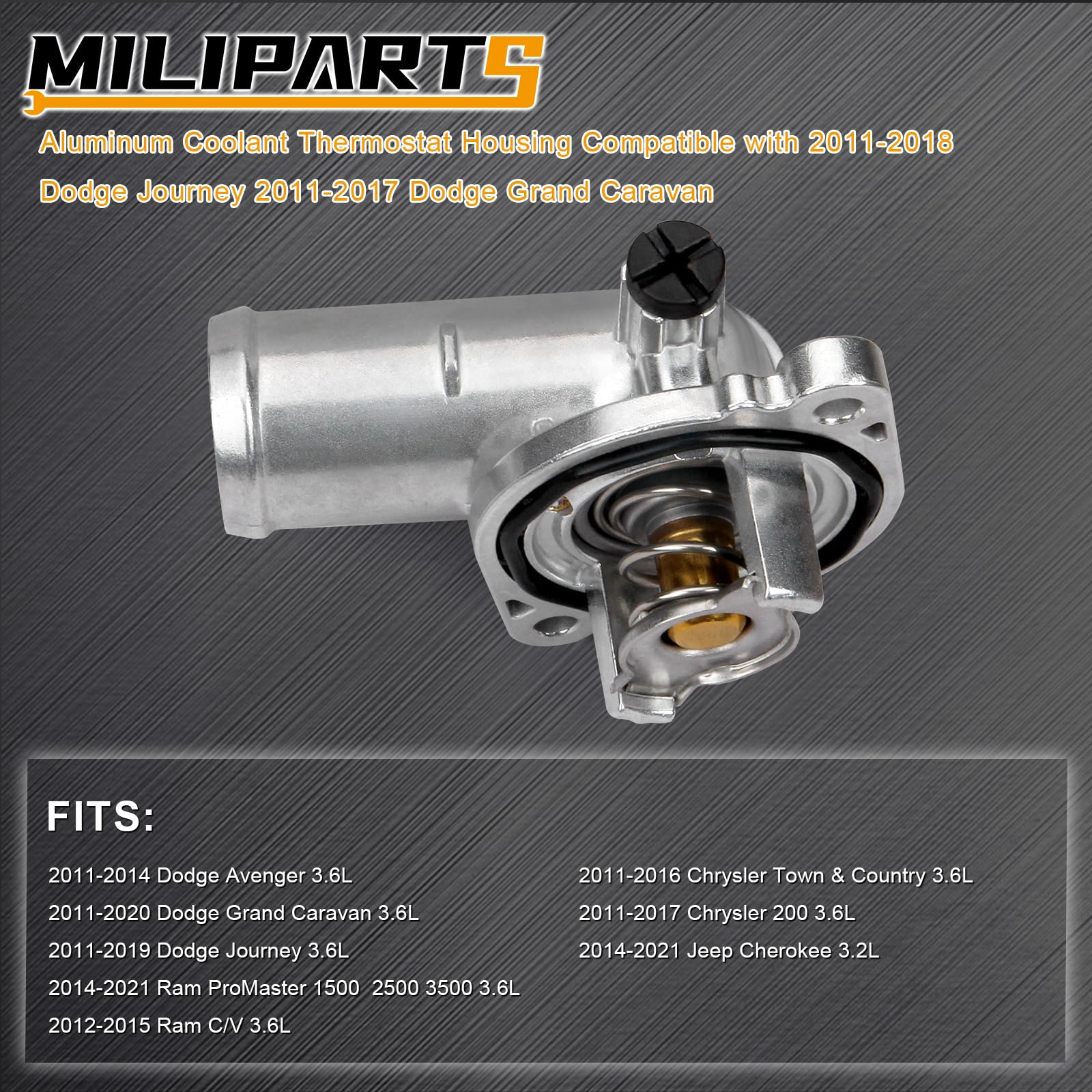 MILIPARTS thermostat with gasket and screws included for complete replacement