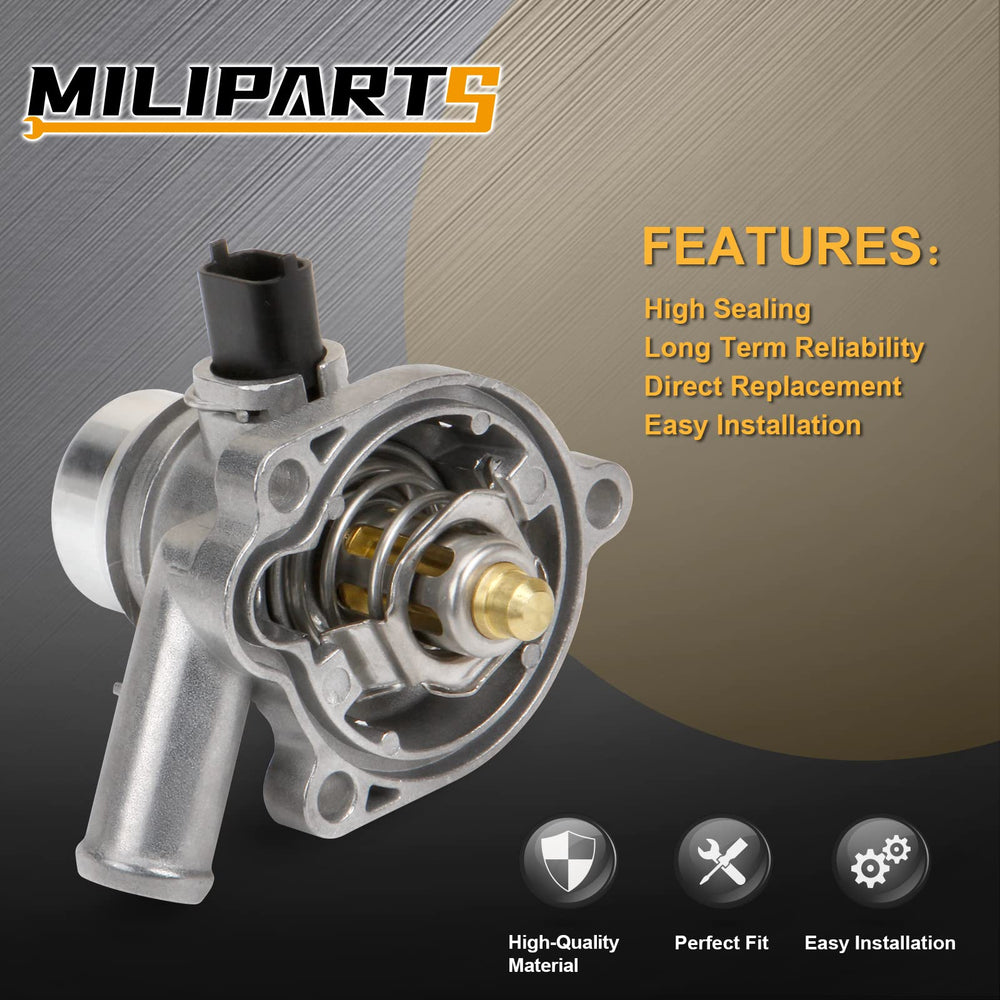 MILIPARTS aluminum thermostat housing for Chevy Trax ensures steady coolant flow.