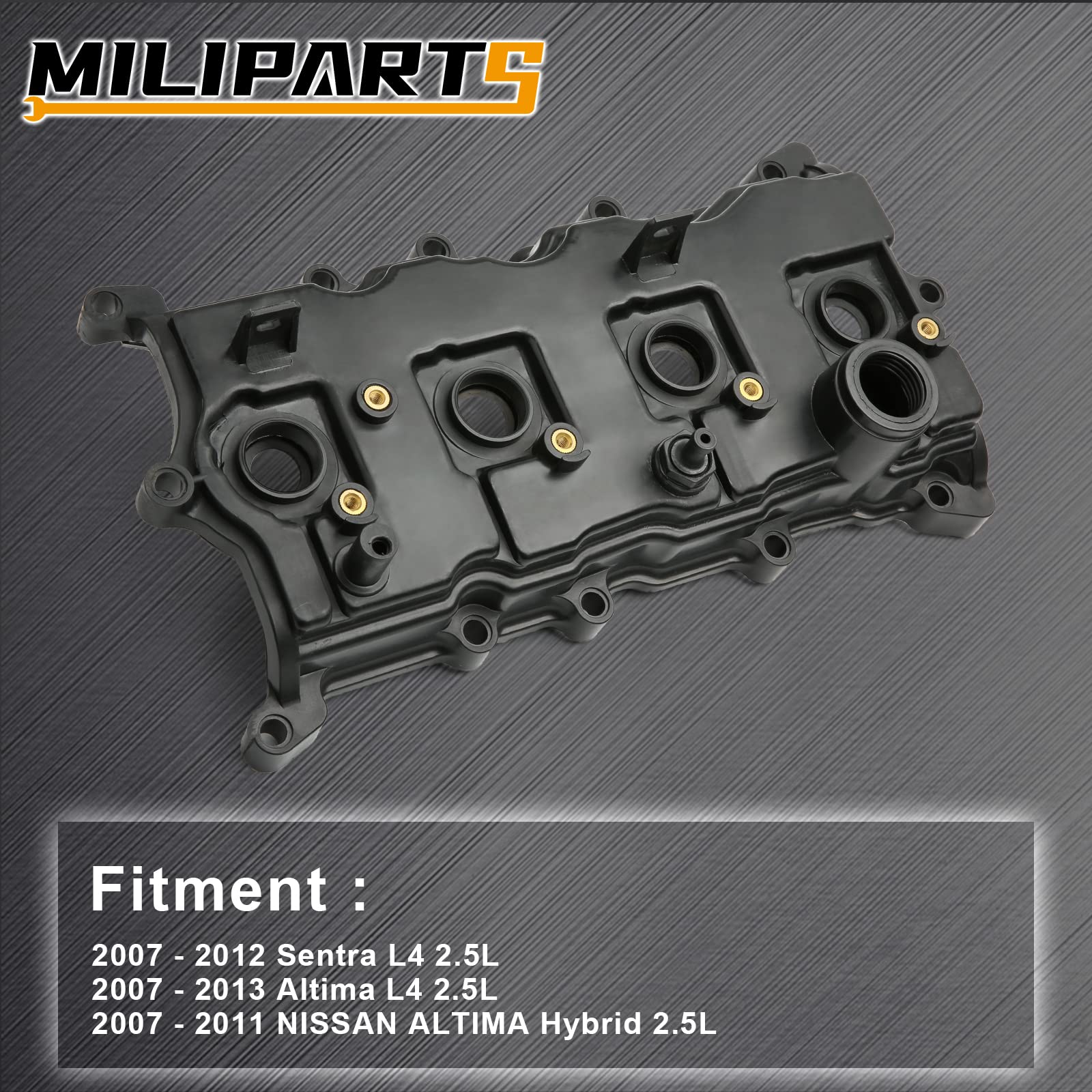 MILIPARTS valve cover oil filler cap close-up; easy-to-install cap