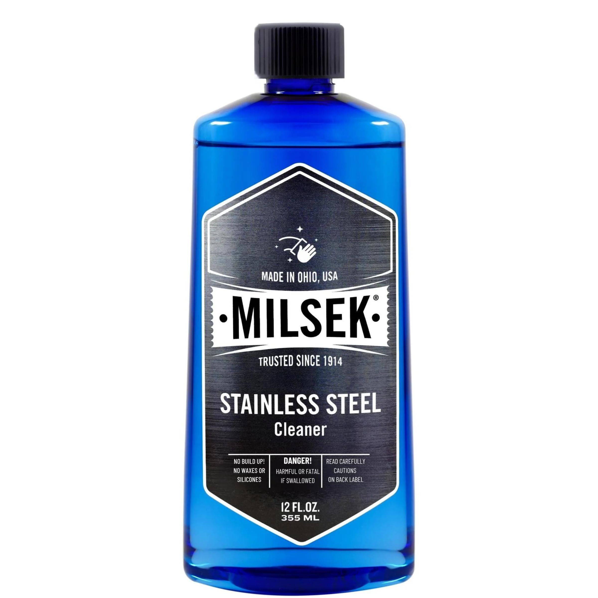 Milsek Stainless Steel Cleaner spray bottle for easy fingerprints removal and shine