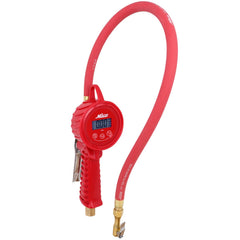 Milton 555e inflator with backlit display for easy tire pressure readings.
