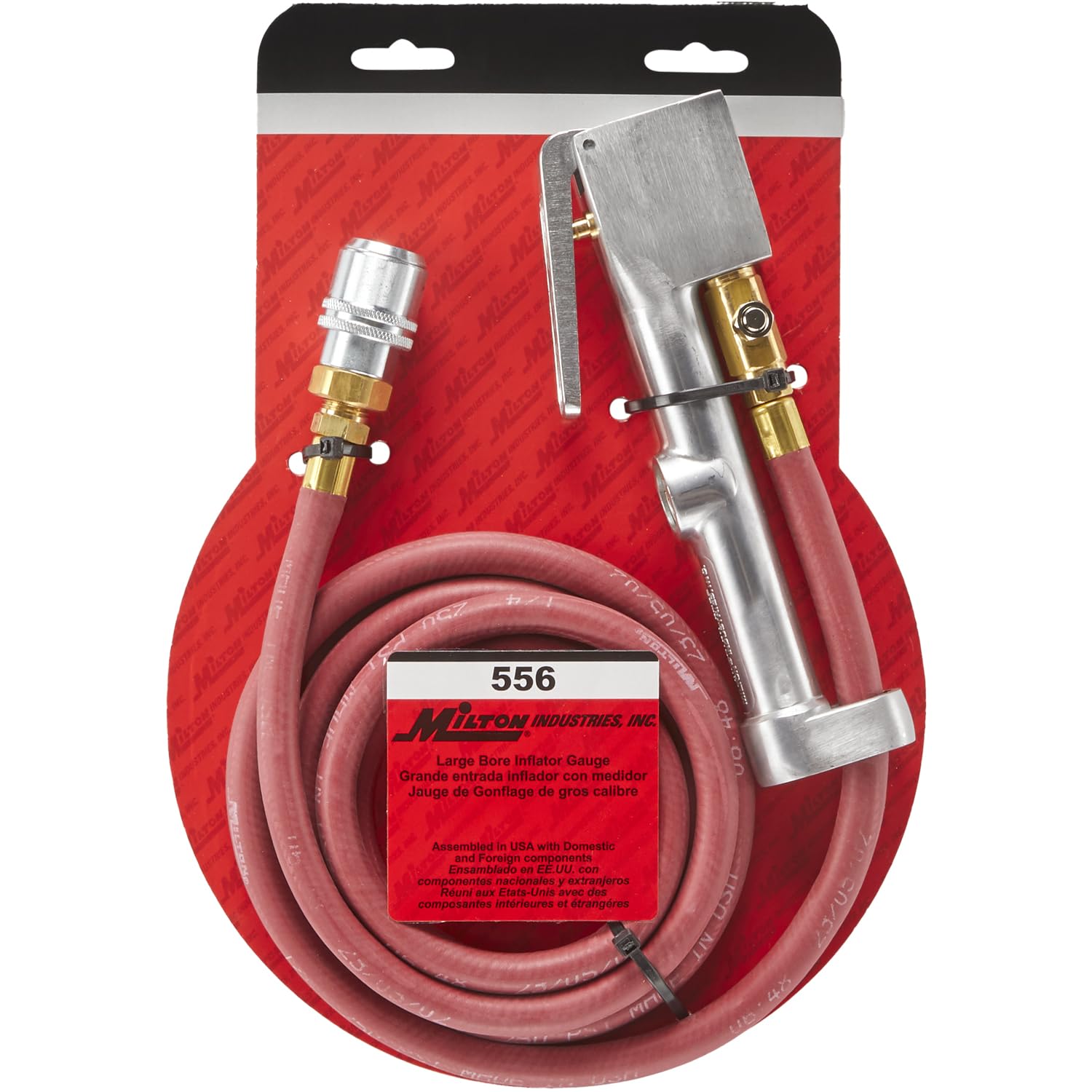 Milton 556 inflator, USA-made, meets OSHA 1910.177 for reliability.