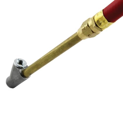 Milton inflator with lock-on threads for hands-free inflation.