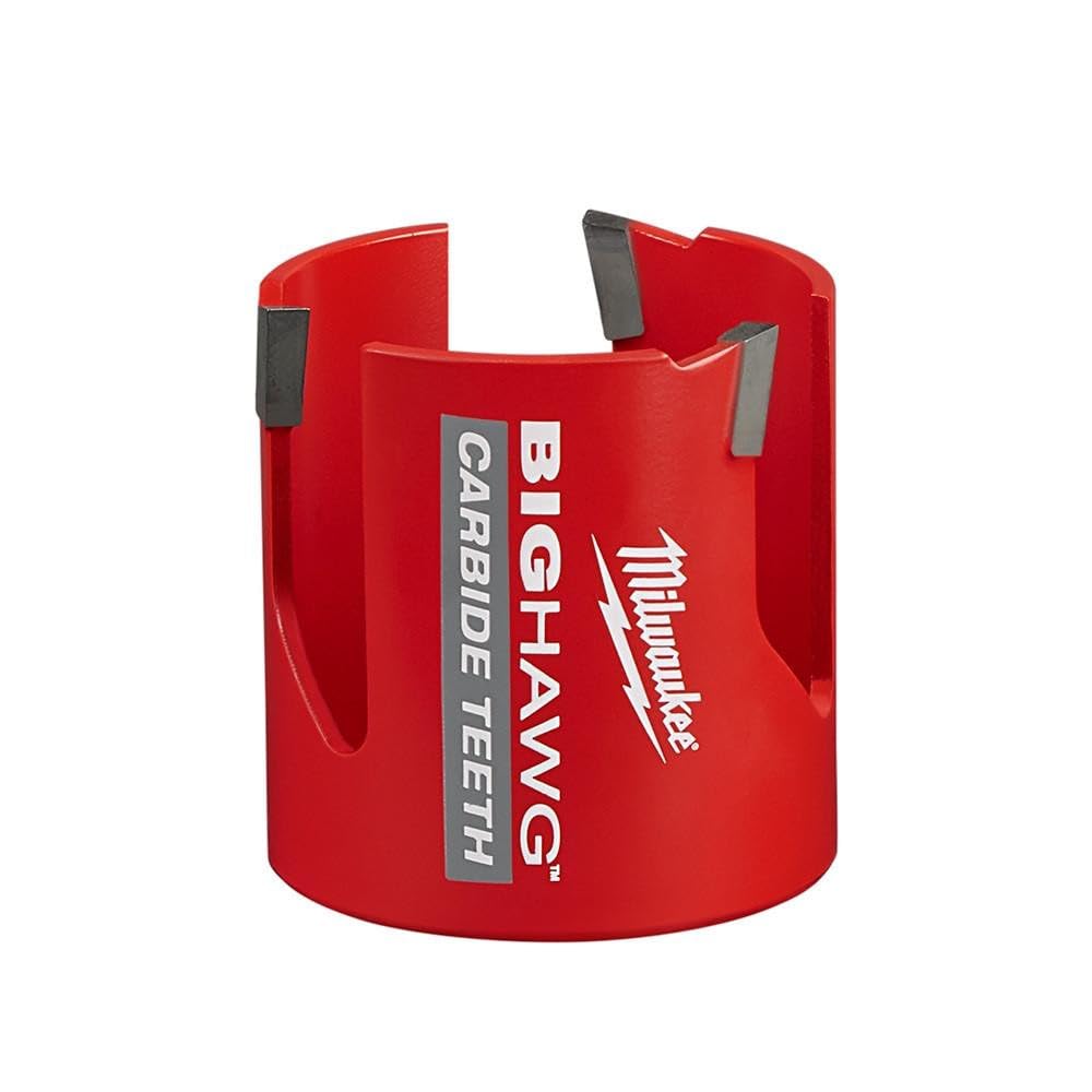 Milwaukee Big Hawg 2-9/16 carbide teeth enable fast drilling through tough material