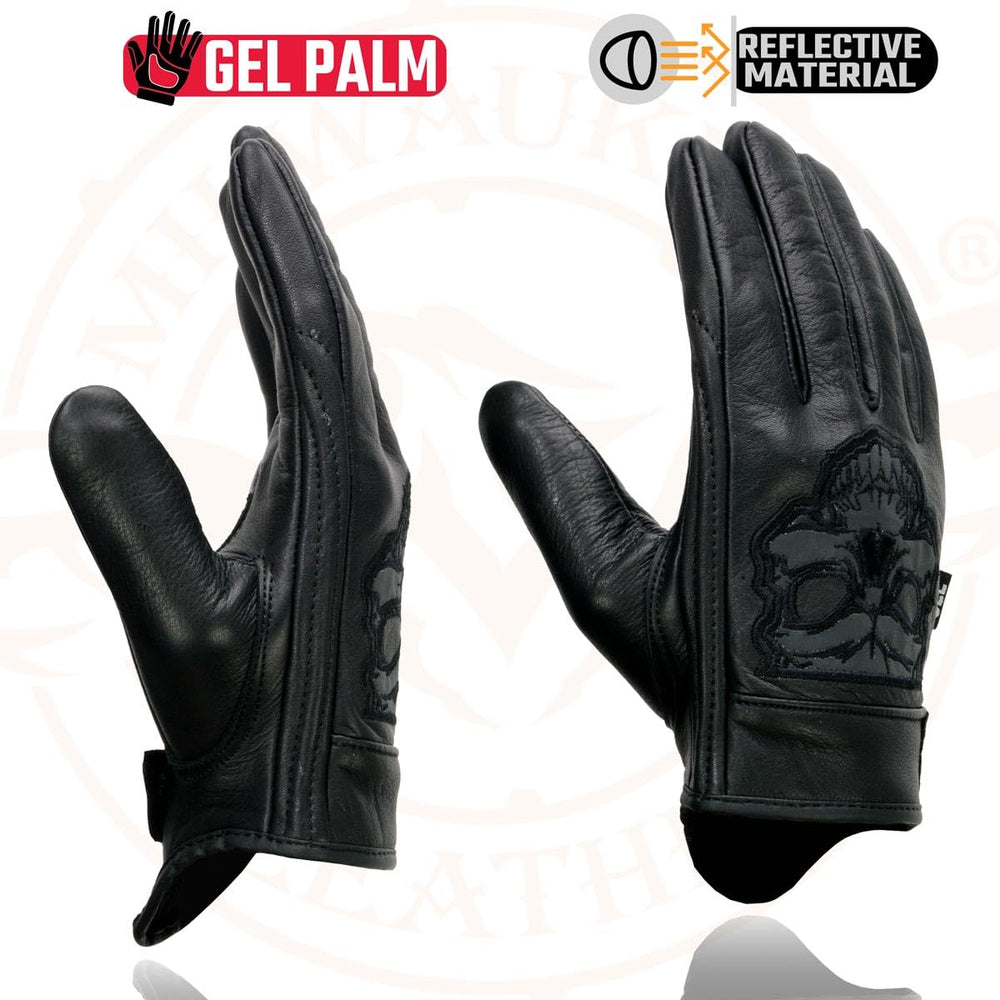 Milwaukee Leather glove with adjustable wrist strap for secure fit.