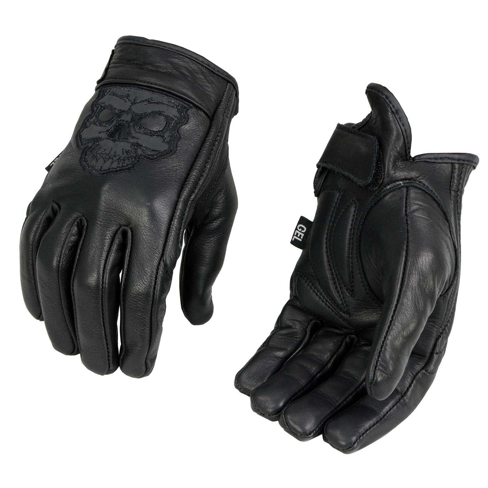 Milwaukee Leather glove with gel palm for cushioned grip on long rides.
