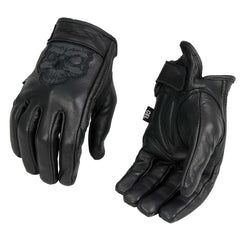 Milwaukee Leather glove with gel palm for cushioned grip on long rides.
