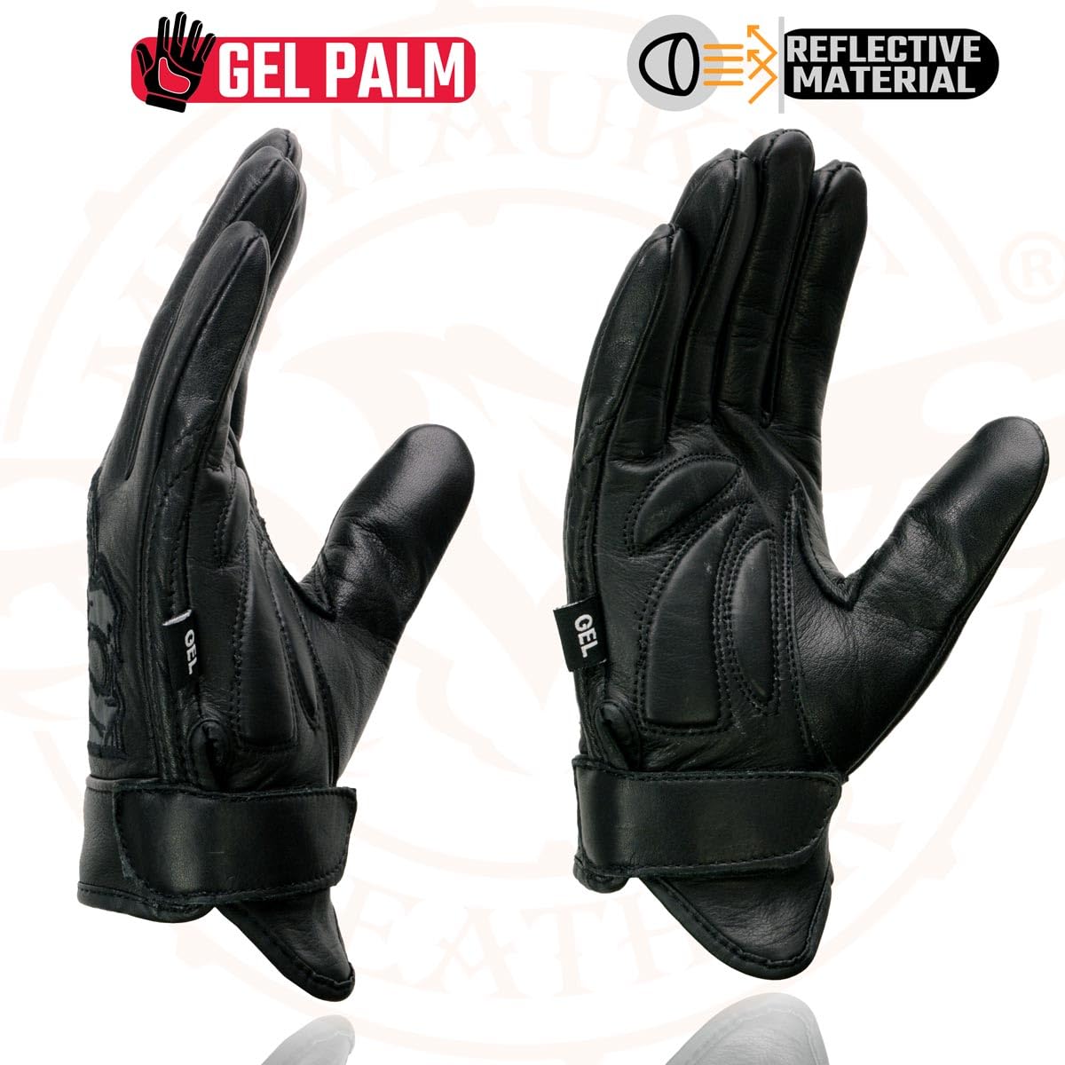 Milwaukee Leather glove side view highlighting durable construction for daily use.
