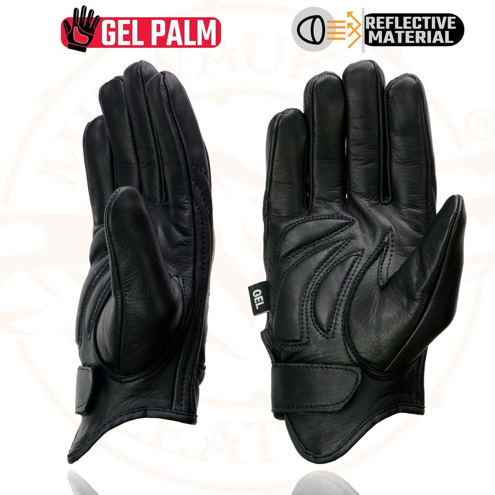 Milwaukee Leather glove reflective design helps you stay seen.