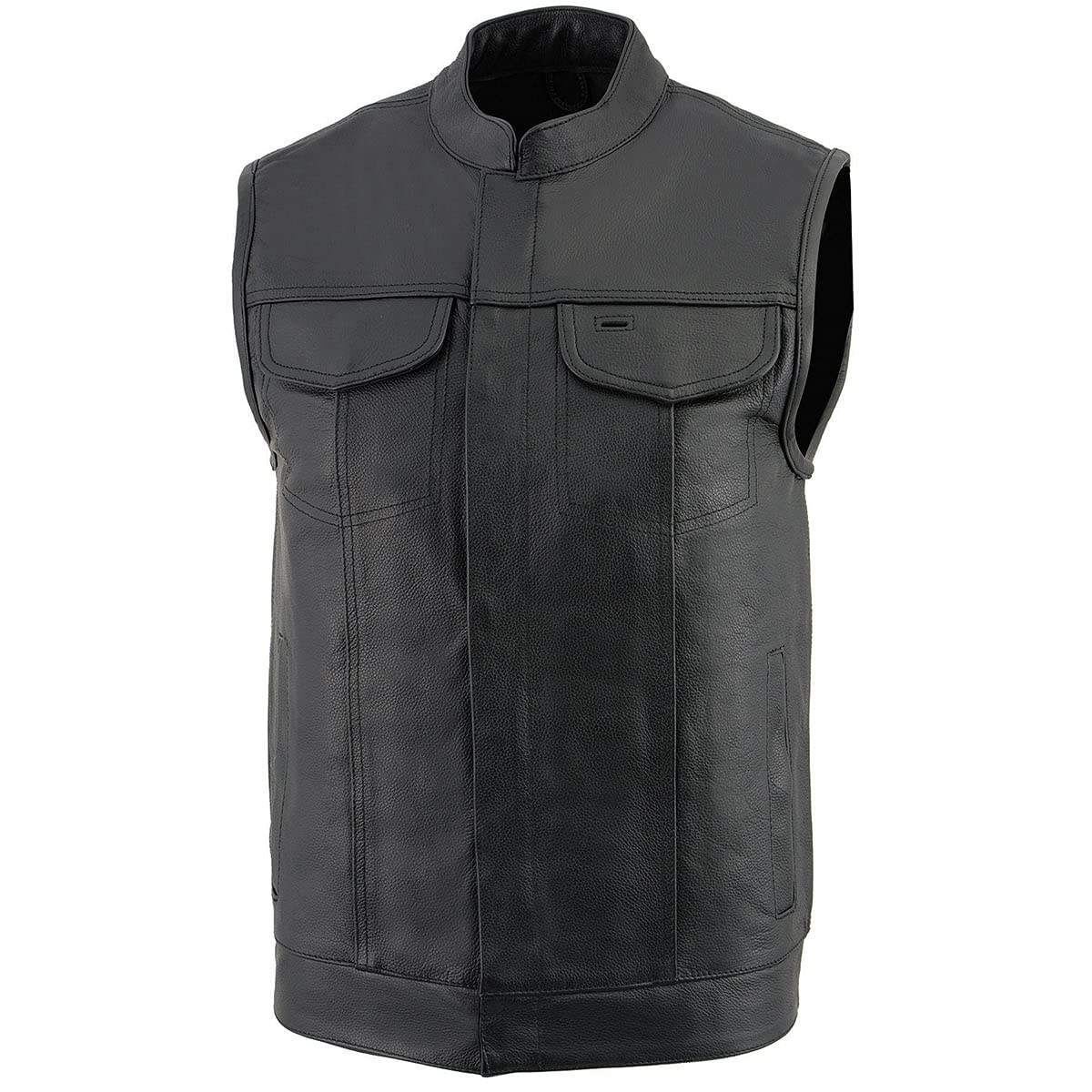 Milwaukee Leather LKM3710 snap and zip closure for easy on-and-off.