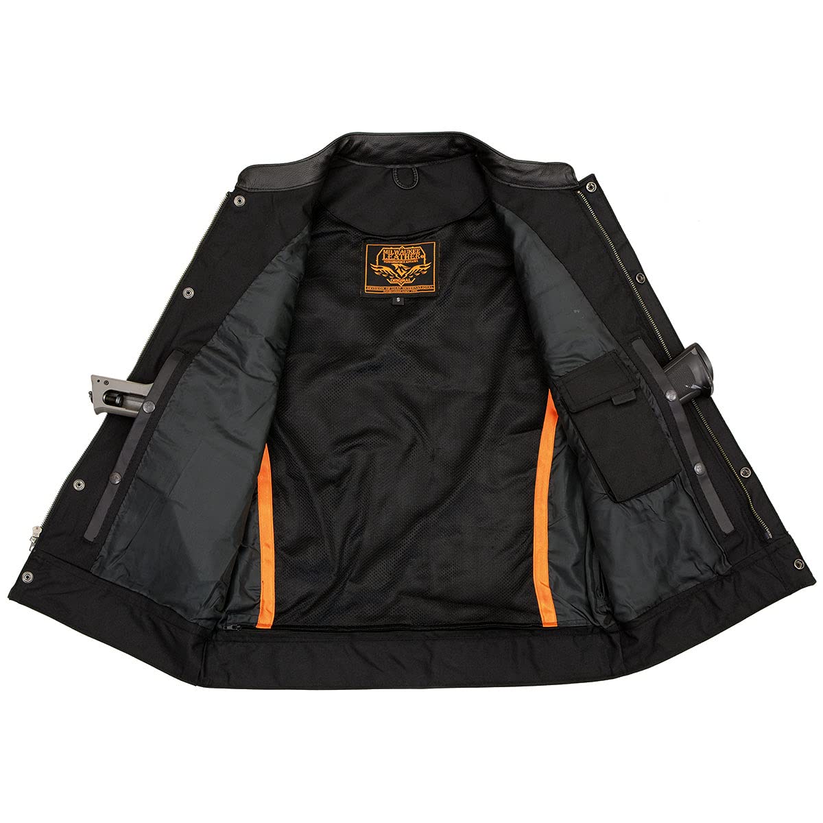 Milwaukee Leather LKM3710 mesh liner enhances breathability on warm rides.