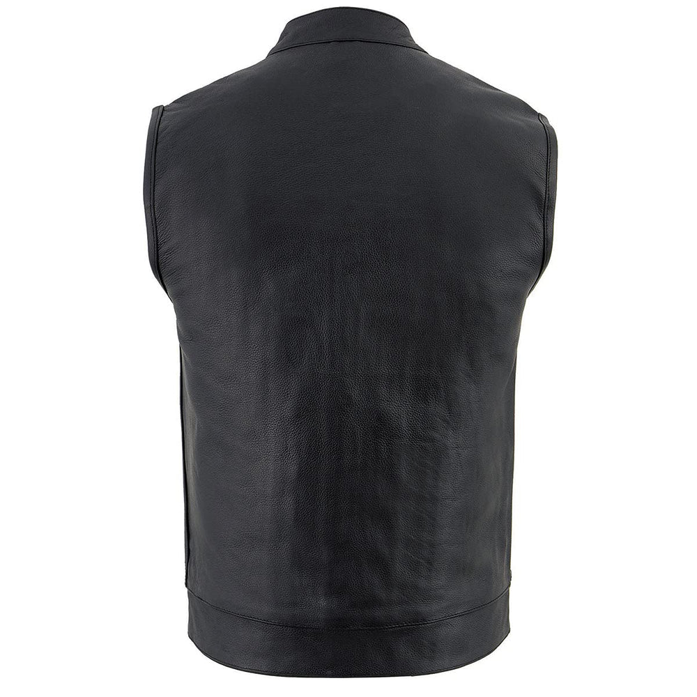 Milwaukee Leather LKM3710 side profile illustrates tailored fit for layering and comfort.