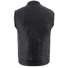 Milwaukee Leather LKM3710 side profile illustrates tailored fit for layering and comfort.
