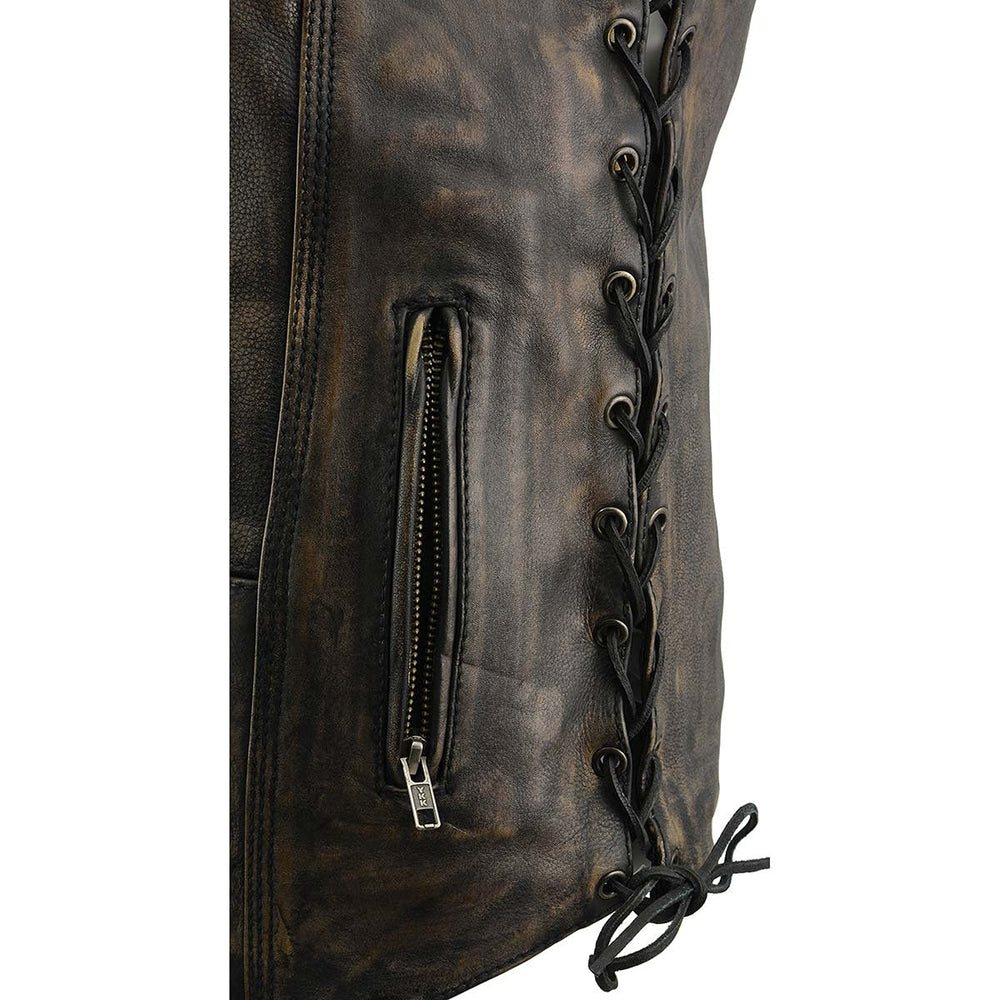 Milwaukee Leather MLM3540 adjustable side lacing for a tailored fit