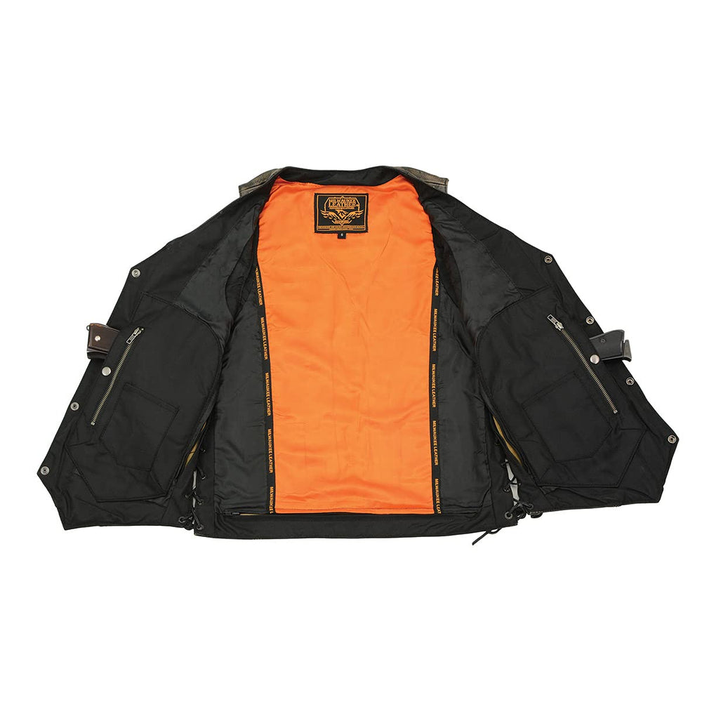 Milwaukee Leather MLM3540 outside zip pockets provide secure access
