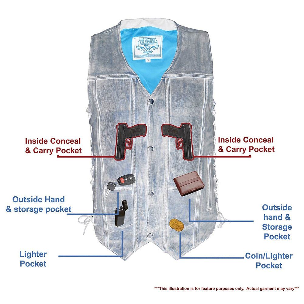 Milwaukee Leather MLM3540 ten-pocket layout for organized storage on rides