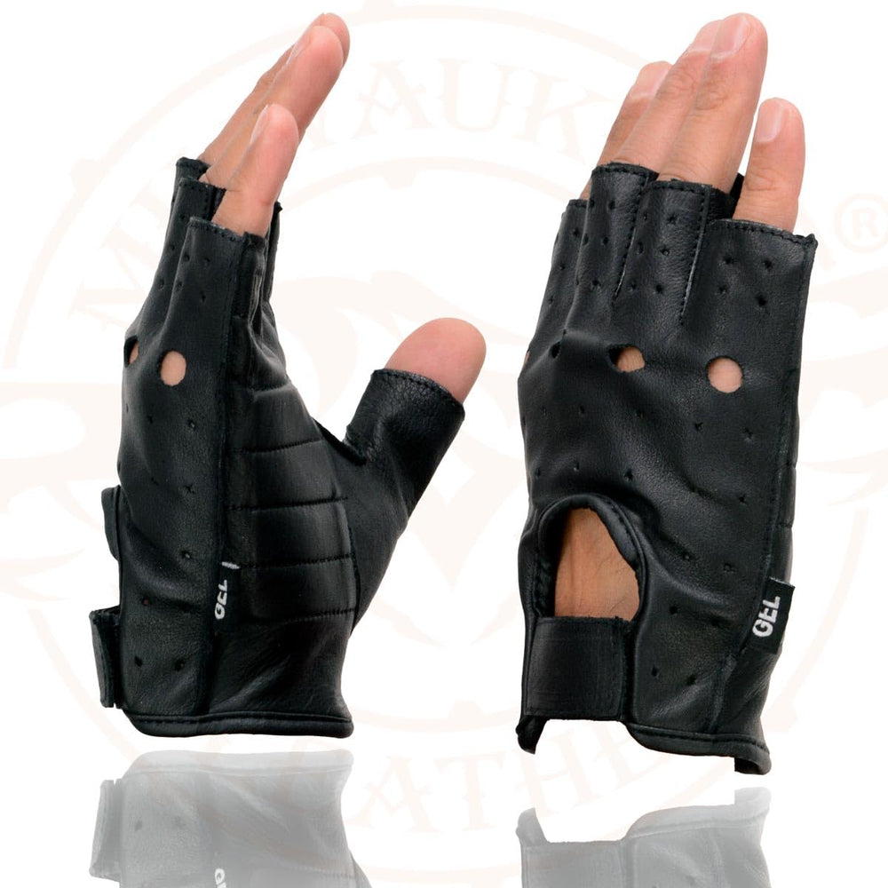 Milwaukee Leather SH195 fingerless design enables tactile control.