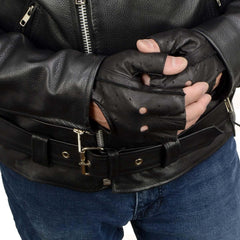 Milwaukee Leather SH195 open-knuckle design provides airflow and freedom