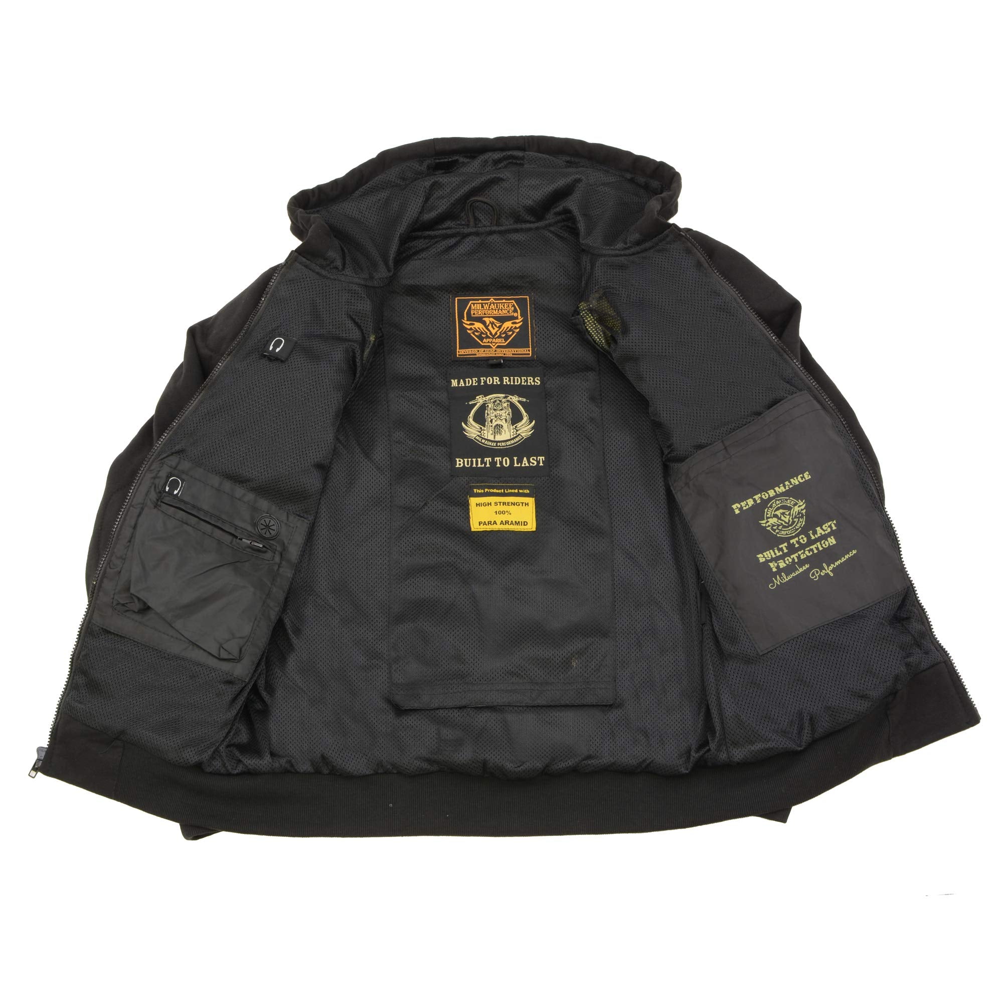 Milwaukee Leather Streetguard pocket details show practical storage on and off bike.