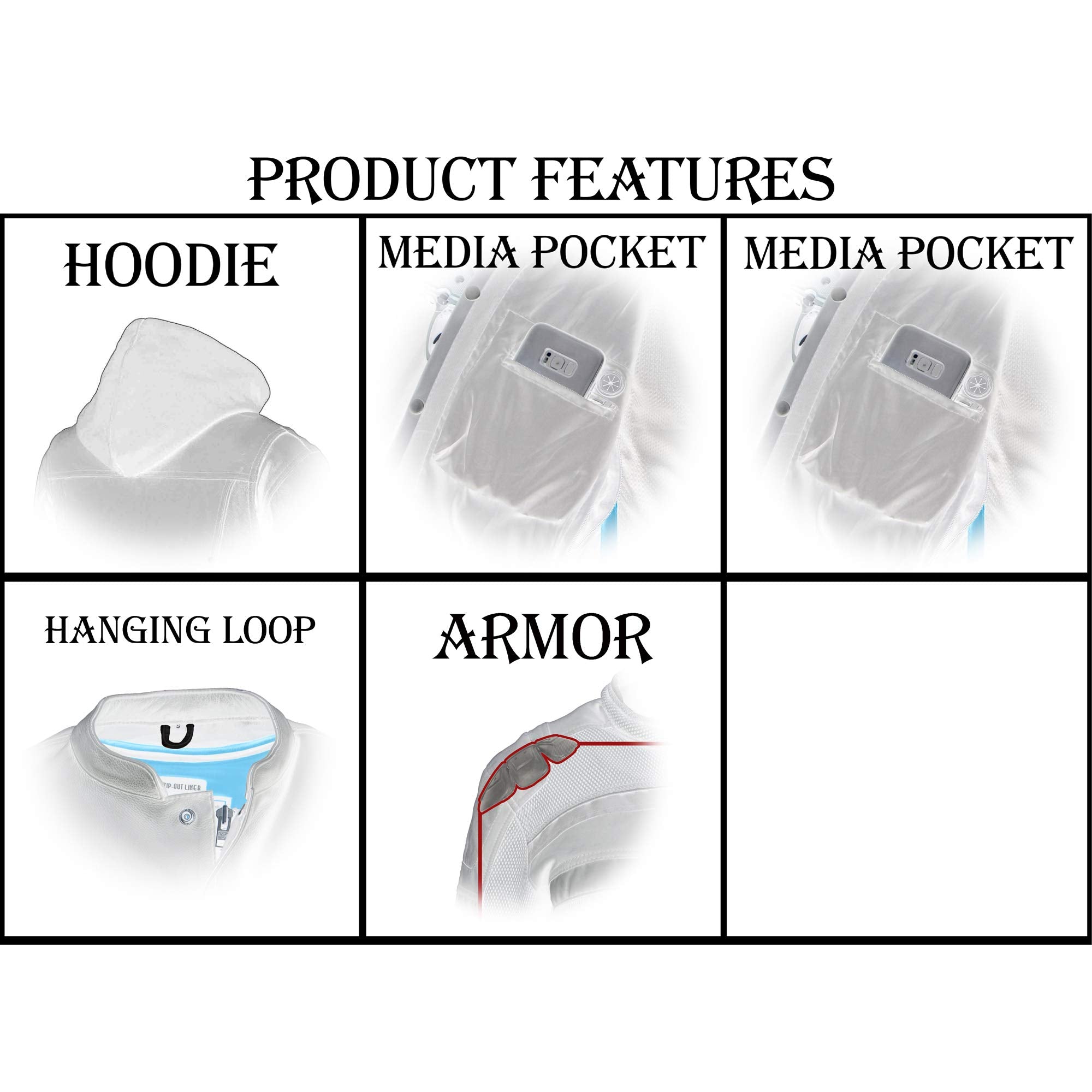 Milwaukee Leather Streetguard shoulder armor detail emphasizing targeted protection in shoulders.