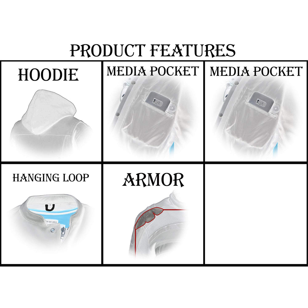 Milwaukee Leather Streetguard shoulder armor detail emphasizing targeted protection in shoulders.