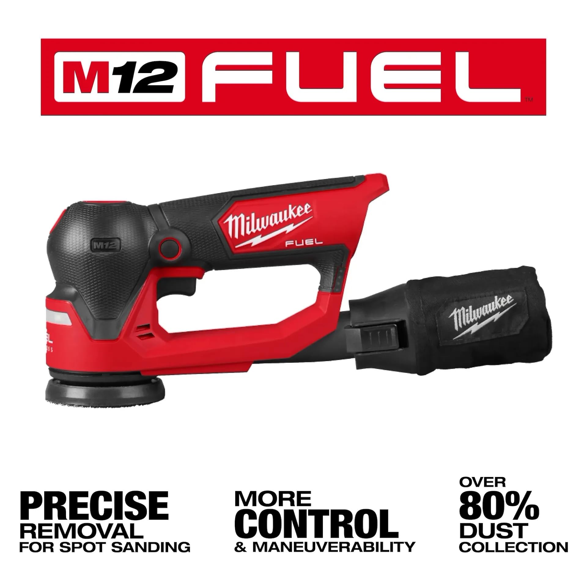 Milwaukee M12 Fuel 3-Inch Orbital Detail Sander ergonomic grip for comfortable use