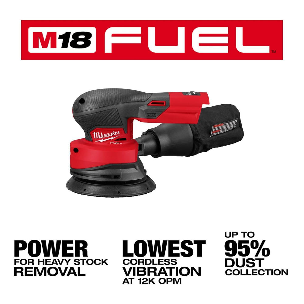 Milwaukee M18 FUEL sander bare tool ergonomic design for comfort