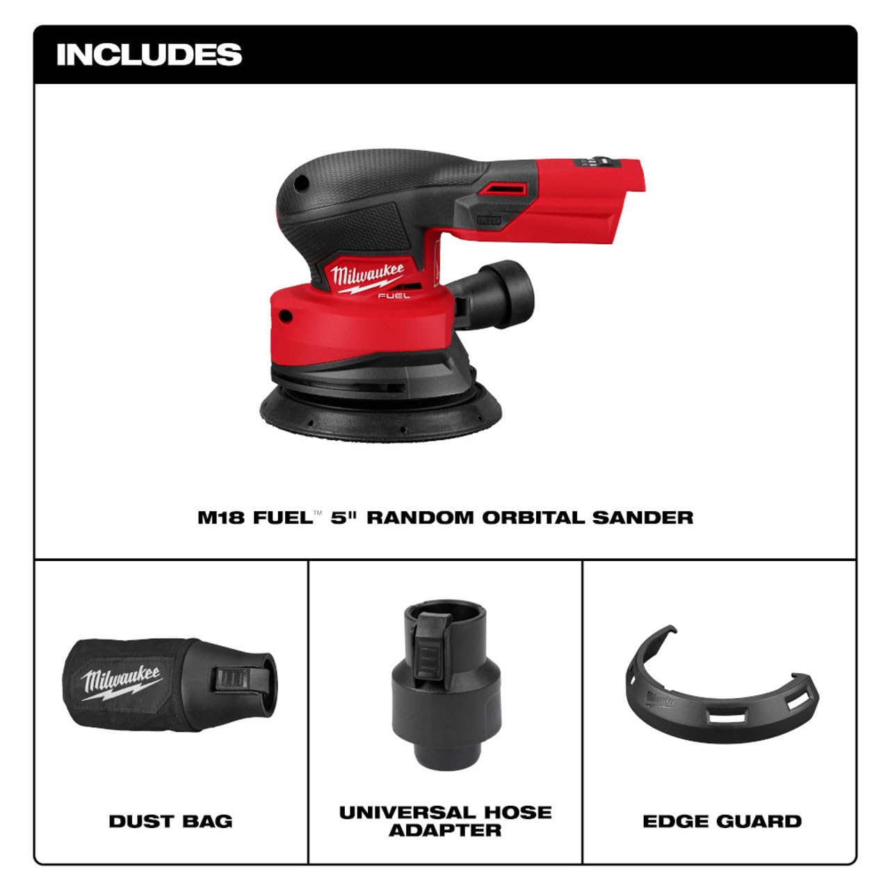 Milwaukee M18 FUEL sander motor detail highlights brushless efficiency