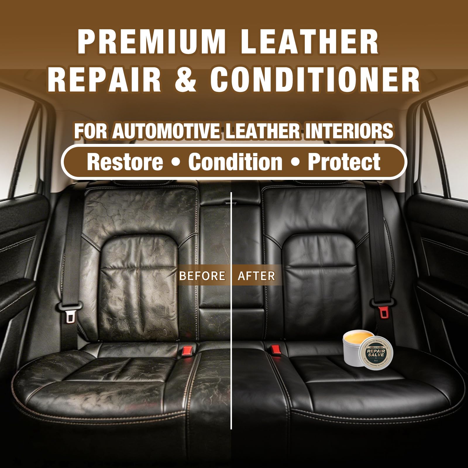 Application wipe-cream demonstrates easy wipe-on leather care