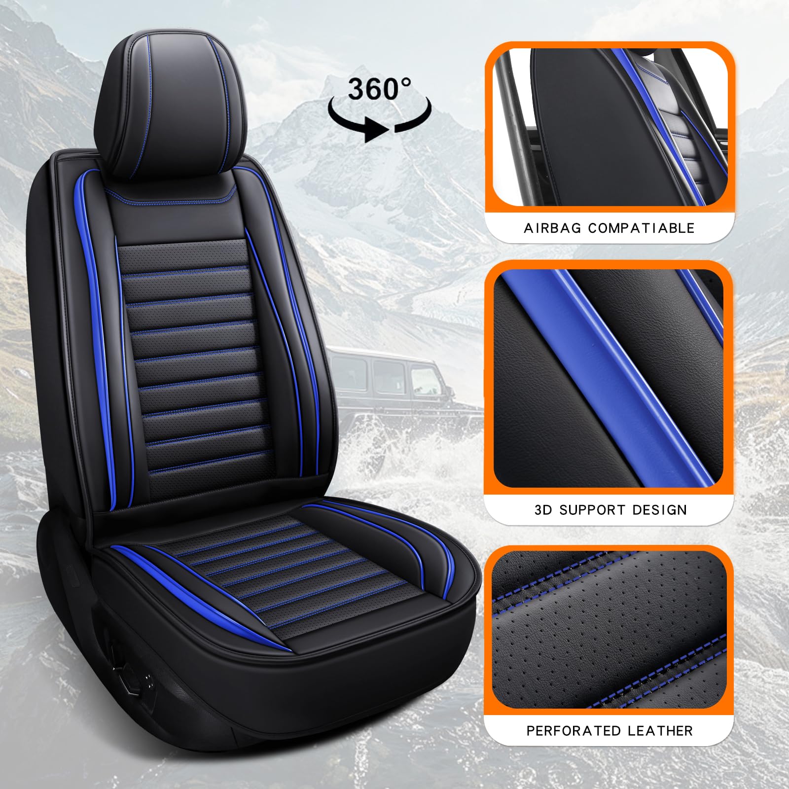 MINGBRON easy-clean seat covers wipe clean after trips