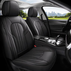 MINGBRON front seat covers installed show universal fit and easy setup