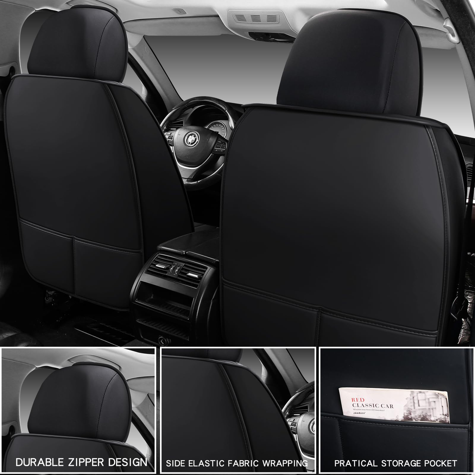 MINGBRON stylish faux-leather interior design adds color to your car
