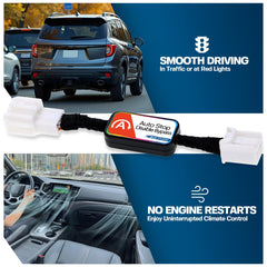 Mingrui Test Auto Idle Stop Eliminator package — plug-and-play kit with harness and tool.