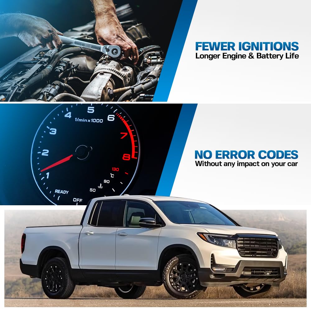 Ridgeline installation with wiring and eliminator ensures seamless idle-stop bypass.